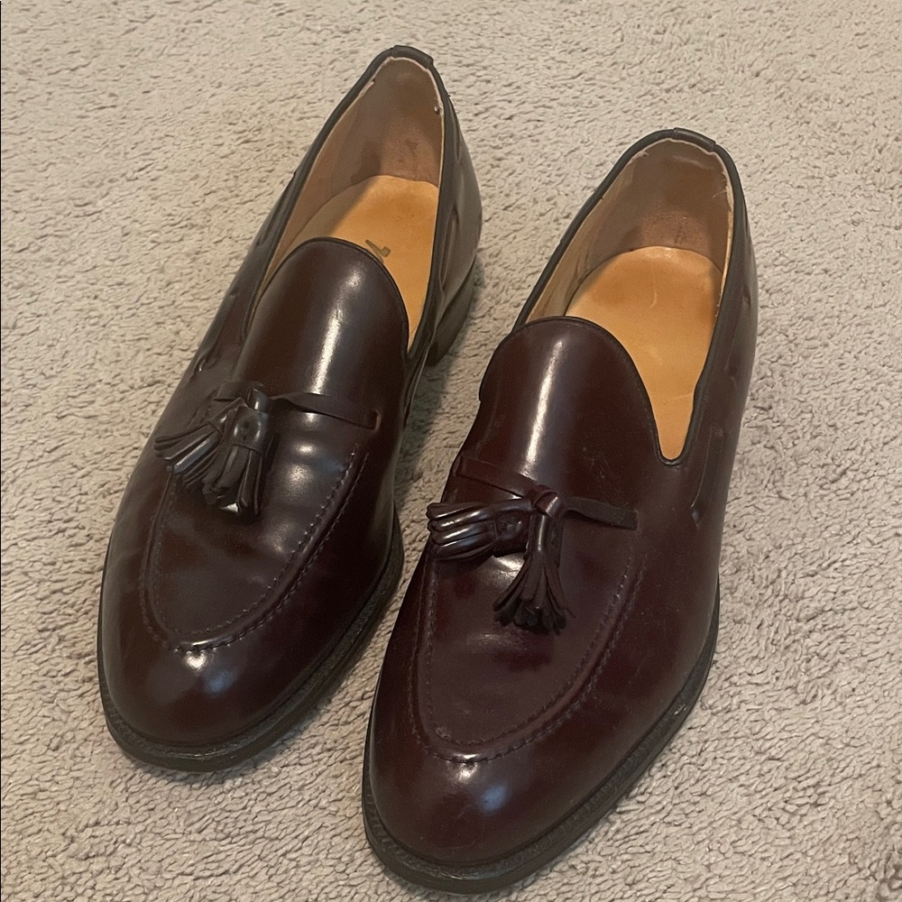 Nettleton Shell Cordovan Tassel Loafers Size 12 D/B